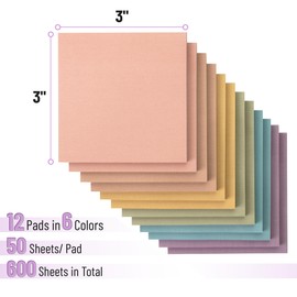 Mr. Pen- Sticky Notes, 3”x3”, 12 Pads, Pastel Colors Sticky Notes, Sticky Note, Self-Stick Note Pads, Sticky Pads Sticky Notes Aesthetic, Colorful Sticky Notes, Sticky Notes Bulk, Bulk Sticky Notes