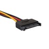 RIKYJIC 18cm SATA 15-Pin to 4-Pin Molex Power Cable Solid