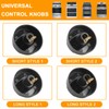 AMI PARTS Universal Oven Knobs - 4 Black Stove Control