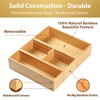 Umilife Drawer Organizer Storage Boxes, 2.5" High Bamboo Drawer Dividers,