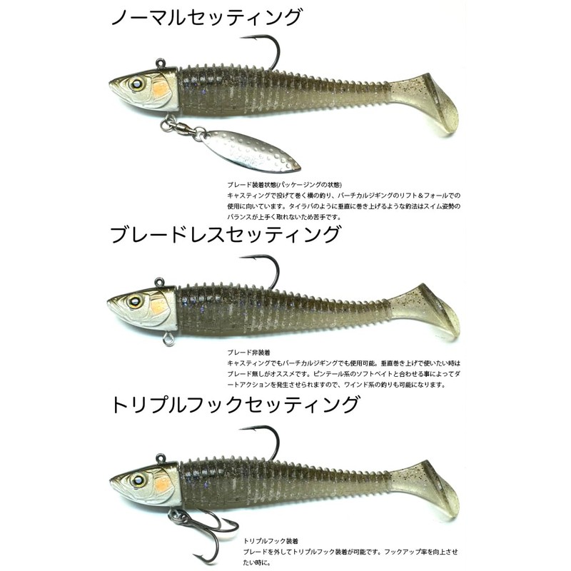 NishineLureWorlks Smelt Head Plus 3/4oz (21g) NishineLureWorlks Smelt 3/4oz-4/0hook
