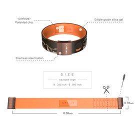 cPRIME Sports Balance Bracelet NEO Broadline Cold Size, Silicone Energy Bracelet Sport Bracelet Men Women Provide Endurance Strength for Sports (Camouflage Yellow Orange, 8.4'')