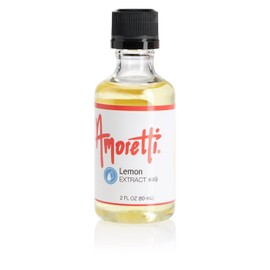 Amoretti - Lemon Extract Water Soluble 2 oz - Highly Concentrated & Perfect For Pastry, Savory, Brewing, and more, Preservative Free, Vegan, Kosher Pareve, Keto Friendly