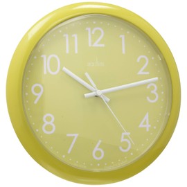 Acctim Abingdon Wall Clock Quartz Easy Read Arabic Numbers Lime Green 25cm 21895