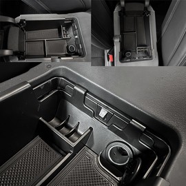 Jogon Center Console Organizer Tray for Ford Mustang S650 2024 2025 Armrest Secondary Storage Box Glove Pallet, ABS Interior Trim