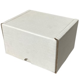 W.E. Roberts Postal Boxes White Cardboard boxes for posting small business packaging 12x10x8cm (5"x4"x3") Shipping box, Small parcel boxes, Box mailers Pack of 50