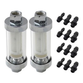 BSDLIET Washable Inline Fuel Filter Compatible Application with Fuel Hose 6mm/8mm/10mm (1/4” 5/16 or 3/8”) Internal Bore Hose