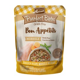 Merrick Purrfect Bistro Bon Appetits Grain Free Wet Cat Food Chicken Recipe Morsels in Gravy - (Pack of 24) 3 oz. Pouches