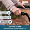 Mobiclinic®, Folding Walker, Adjustable, Ergonomic Grips, Non-Slip Ferrules, with Seat