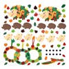 Autumn Wreath Kits, 6 Pieces Hedgehog Craft Kit Child Autumn