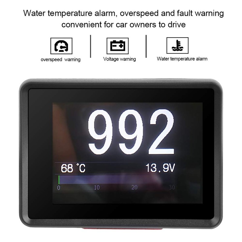TKSE Car MultiFunction Meter, Car OBD MultiFunction Meter Digital Temperature