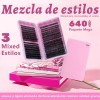 Kit De Extensión 640 Natural Lash Curl D 30d+40d+50d
