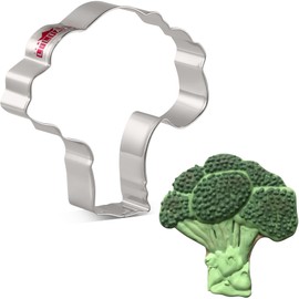 LILIAO Broccoli Cookie Cutter, 3.8 inch, Stainless Steel, by J.Cookies