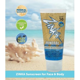 Zinka Reef Safe Sunscreen Mineral SPF 30 Zinc Oxide Lotion