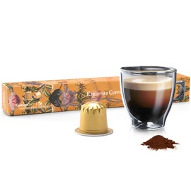 Ethiopian Coffee Capsules 10 Count, 100% Arabica Organic Dark Roast Coffee,Recyclable Original Line Aluminium Capsules, 100% Nespresso Compatible Pods