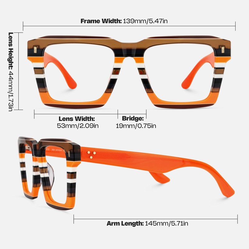 Zeelool Stylish Square Blue Light Blocking Glasses for Men Computer