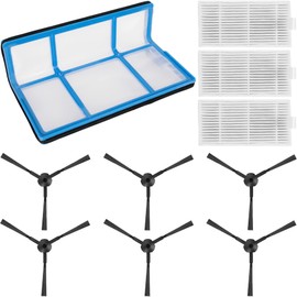 BlueStars (2024) Ultra-Durable Replacement Accessories Parts Kit For ILIFE V3 V3s V5 V5s V5s pro Robot Vacuum Cleaner | 1 Primary Filter 3 HEPA Filter 6 Side Brushes