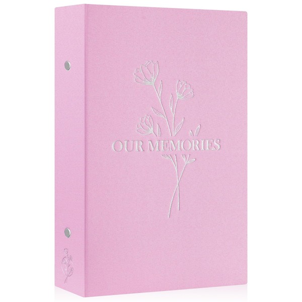 Lanpn Photo Album 6x4 Slip in, OUR MEMORIES Linen 300