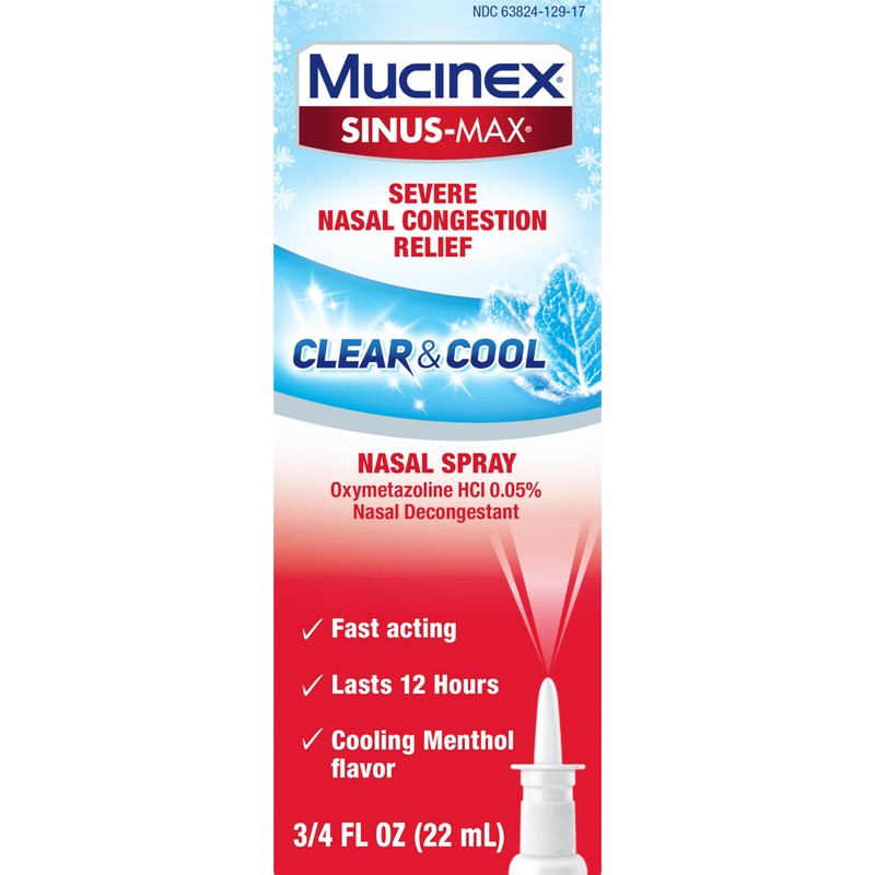 Mucinex Sinus-Max Nasal Spray Decongestant, 12 Hour Over-The-Counter Medication Nose