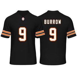 Custom Mens/Youth Football Joe Stitched T-Shirt for Sports Fan Burrow Black No Brand/Logos