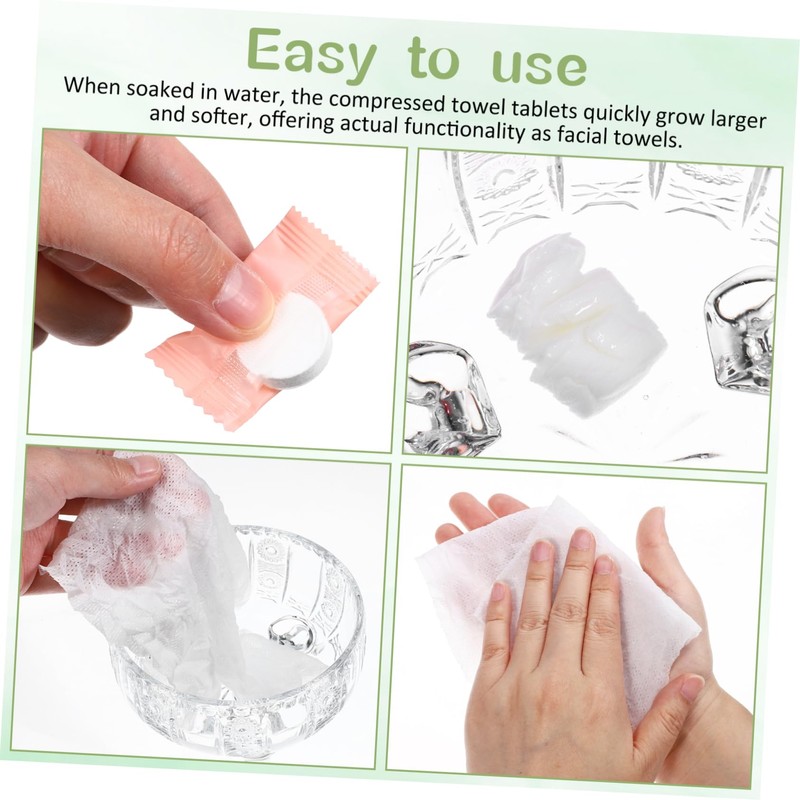 TOVINANNA 2sets Face Wash Cloths Instantly Expandable Compressed Towels Travel