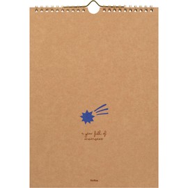 folia 23131 23131-DIY Photo Calendar CRAFTY MEMORIES, DIN A4, Bastelkalender aus Kraftpapier zum selbst gestalten, Wandkalender mit Spiralbindung, Mehrfarbig