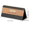 Small Desk Calendar 2026 - Standing Flip Mini Desktop Calendar,
