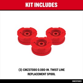 CRAFTSMAN String Trimmer Line, 0.08-Inch, 3-Pack, 20-feet, Twist line (CMZST0803)