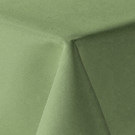 amp-artshop Tablecloth Linen Look Square 110 x 160 cm Light Green - Choice of Colours, Shape and Size with Lotus Effect - (E110 x 160H Green)