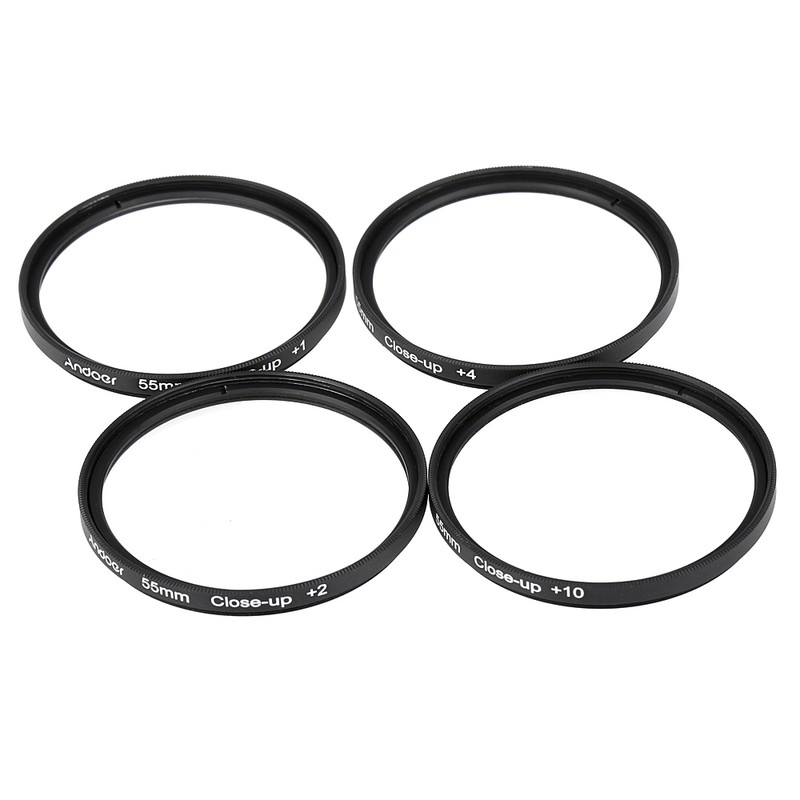 Andoer 55mm Macro Close-Up Filter Set +1 +2 +4 +10