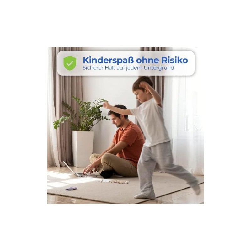 Alaskaprint Non-Slip Mat for Carpet 80 x 130 cm Black