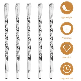 Didiseaon Pin Fasteners Bangs Sleep-Pin Hairpin Set of 12 Women's Bangs Clip Simple Hair Accessories Hair Ornaments Alloy Entrance Ceremonies Graduation Ceremonies Weddings for Women (Silver)