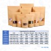 10-200x Stand Up Bag Kraft Paper Seal Packaging Window Zip