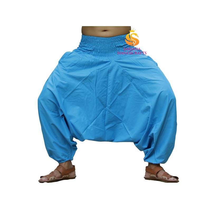 SARJANA HANDICRAFTS Pantalones de harén unisex de algodón para hombre