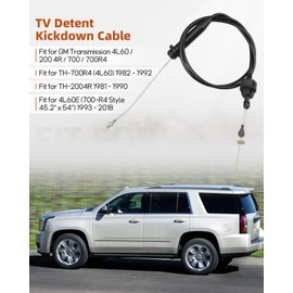 TV Detent Kickdown Cable Fit for GM Transmission 700R4 4L60 2004R TH-2004R 4L60E Replace T54450A 25519347 K65552, Automatic Transmission Detent Cable