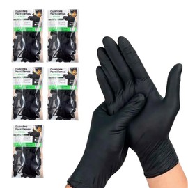 CHEF DEMO | Guantes de Nitrilo para Cocinar Alimentos Calientes - 5 pack de 3 pares | Guantes para Cocineros Resistentes para Manipular Comida Caliente | Guantes de Nitrilo Negro Hipoalergénico