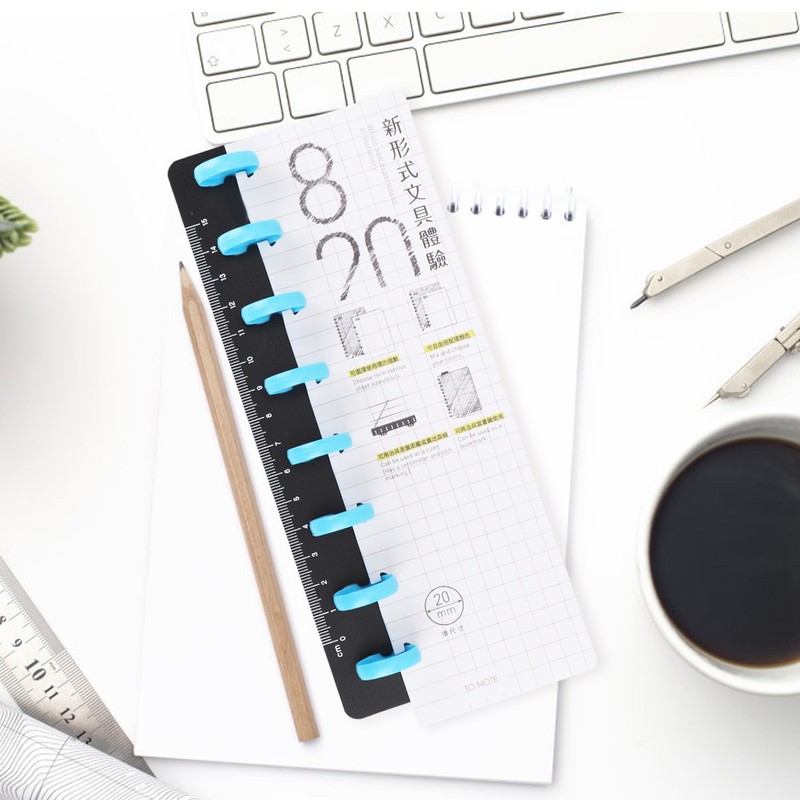 Mushroom Notebook Marking Punching Accessories Ruler Mushroom Buckle (A5 8
