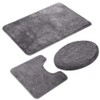 MIFXIN Bathroom Rug Set 3 Piece Shaggy Soft Non-Slip Bath