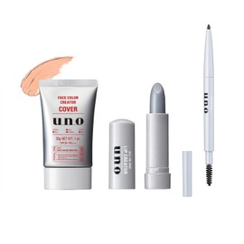 Uno Men's Makeup Set (BB Cream (Cover) + Lip Balm + Eyebrow) 3 Types Assortment + Bonus
