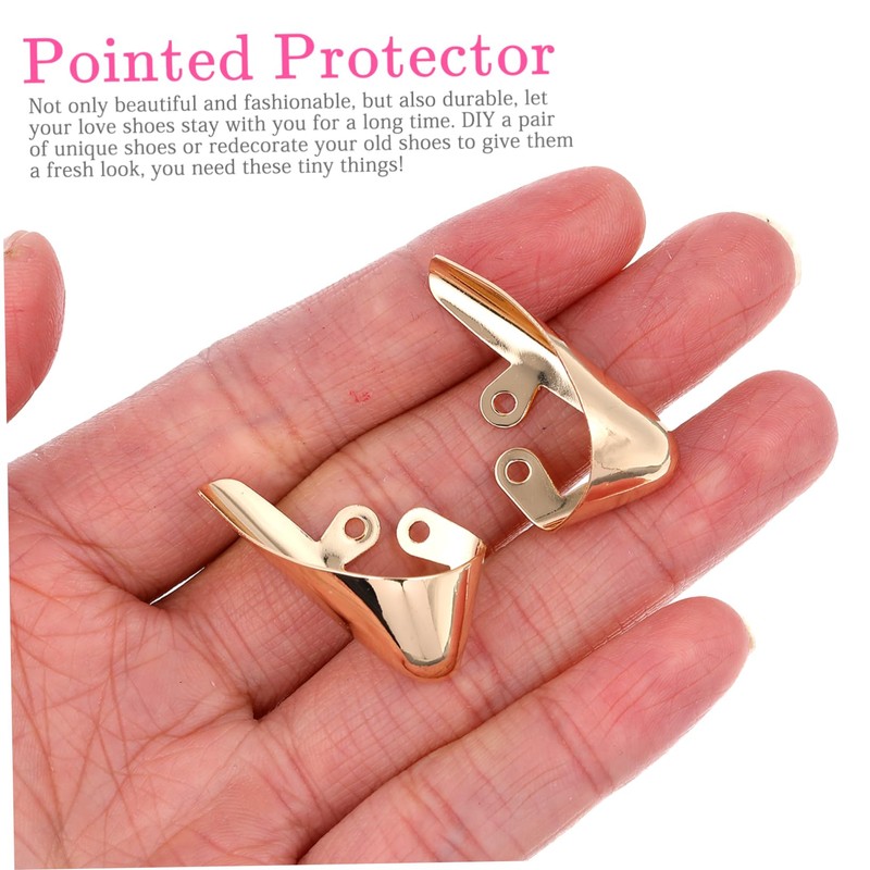 AOKWAWALIY Metal Shoes Pointed Protector High Heels Tip Cap Cover