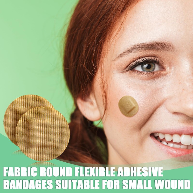 Funtery 200 Pcs Spot Adhesive Bandages 1.2 Inch Flexible Round