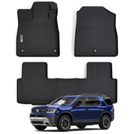 SANBAN-AXE Floor Liners Floor mats for 2026 Passport TPE All Weather Protection 1st & 2nd Row Car Floor Mats Accessories-Black