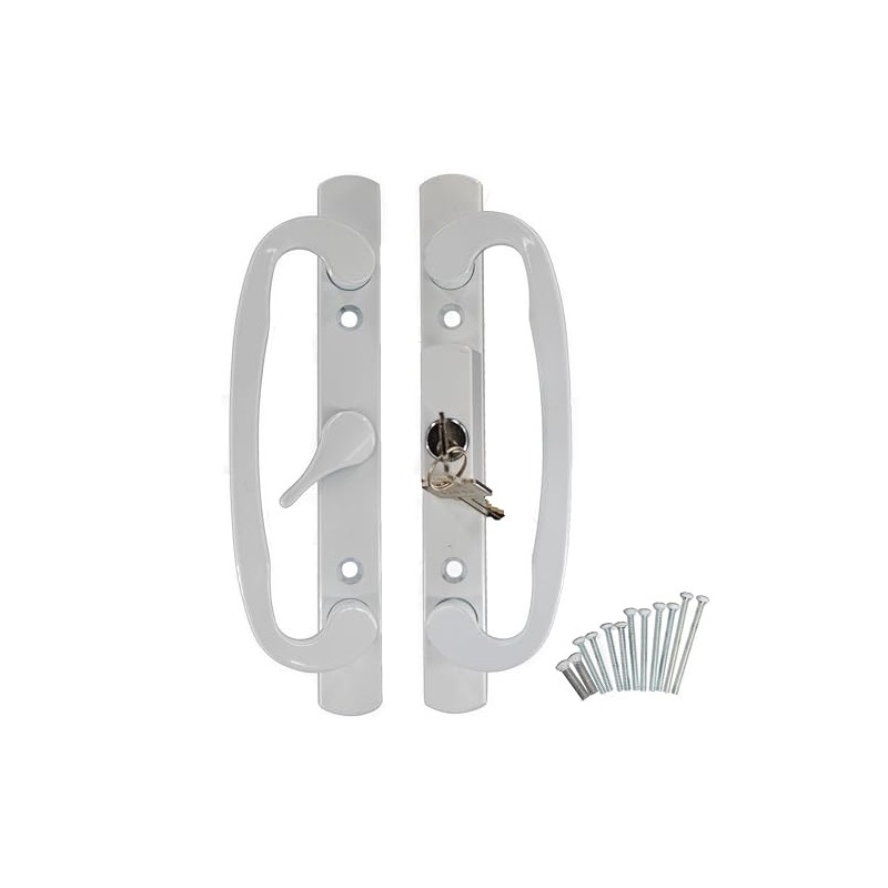 Hyneesun Centered Position Key Locking Patio Door Handle 3-15/16 Inch(10cm)