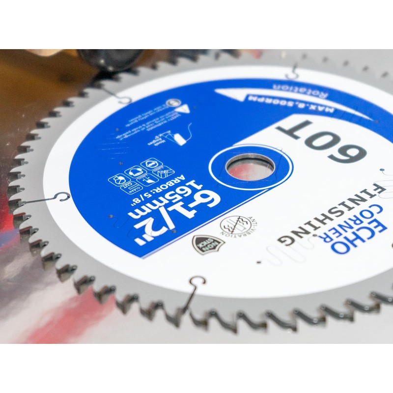 Echo Corner 6-1/2 Inch Fine Finish Circular Saw Blade, Thin