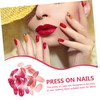 FOMIYES 2pcs 246-279 Solid Fake Nails Creative Nail Art Stickers