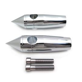 HTTMT MT030-010- Chrome 1" 25mm Spike Billet Handelbar Riser 4" Rise 7" Overall Height Compatible with Harley Cruisers Choppers Metrics Victory Yamaha Suzuki Kawasaki w/ 2.5cm Bar Diameter