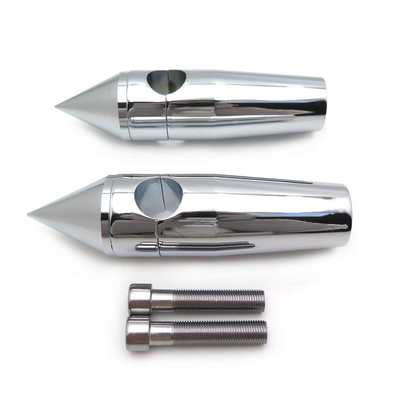 HTTMT MT030-010- Chrome 1" 25mm Spike Billet Handelbar Riser 4"