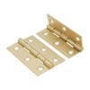 Infinity Decor 3 Inch (75mm) Satin Brass Butt Hinges Pair
