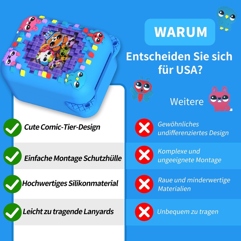 MOWYEOK Protective Case for Bitzee Interactive Toy Digital Pet, Protective