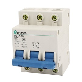 uxcell DZ47-63 C63 AC 400V 63A 3 Pole Overload Protection Circuit Breaker